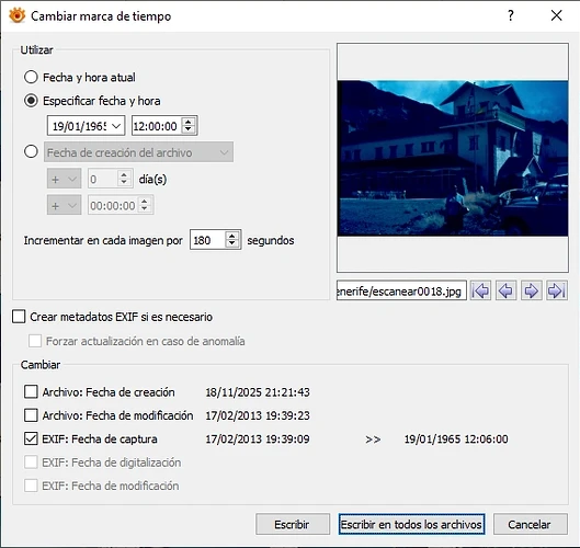 XN-ViewMP-Editar Marca de Tiempo